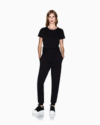 Armani Exchange - Boyfriend T-shirt with Icon logo, Woman, Black, Size: