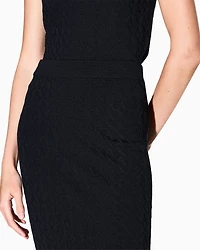 Armani Exchange - Pencil skirt with allover logo, Woman, Black, Size: