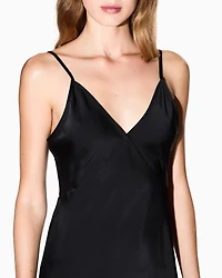 Armani Exchange - Shiny satin midi dress, Woman, Black, Size: