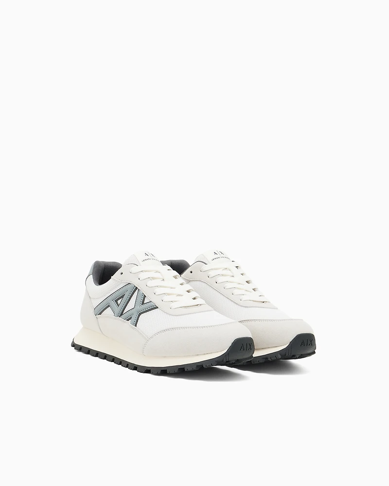 Armani Exchange - Sneakers with contrasting logo, Man, Grey, Size: