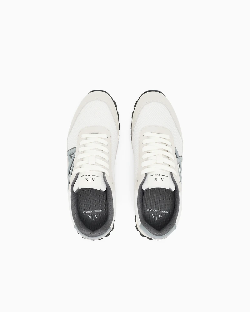 Armani Exchange - Sneakers with contrasting logo, Man, Grey, Size: