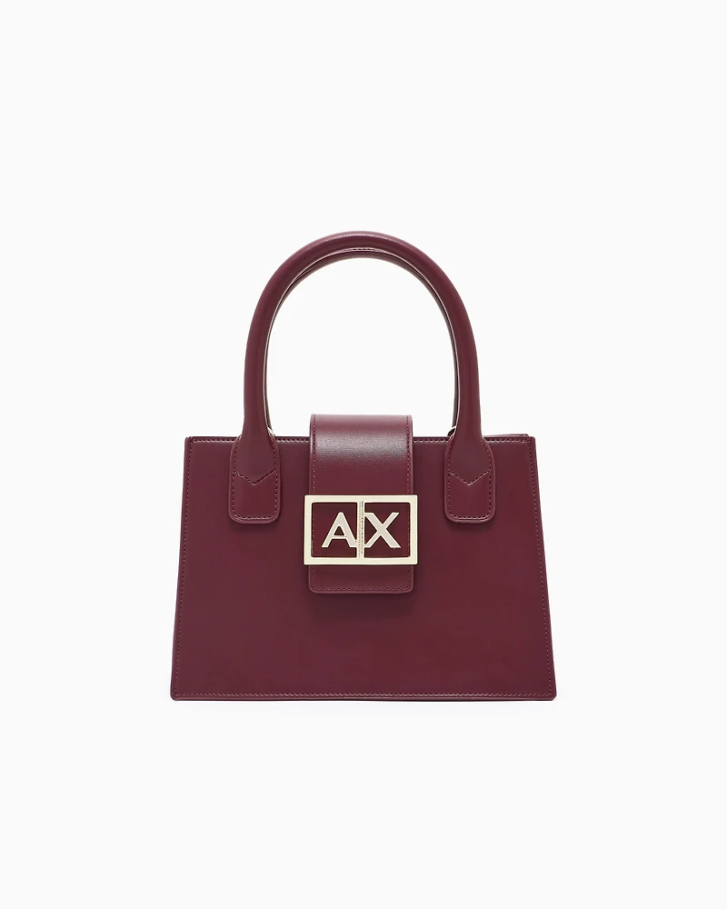 Armani Exchange - ASV Small Trapeze Handbag, Woman, Burgundy, Size: TU