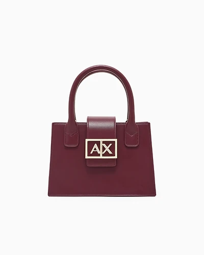 Armani Exchange - ASV Small Trapeze Handbag, Woman, Burgundy, Size: TU