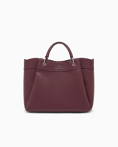 Armani Exchange - Large handbag with degradè shoulder strap, Woman, Burgundy, Size: TU