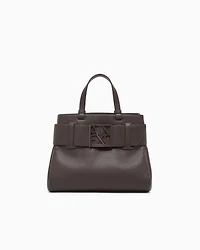 Armani Exchange - Handbag with ASV logo detail, Woman, Brown, Size: TU
