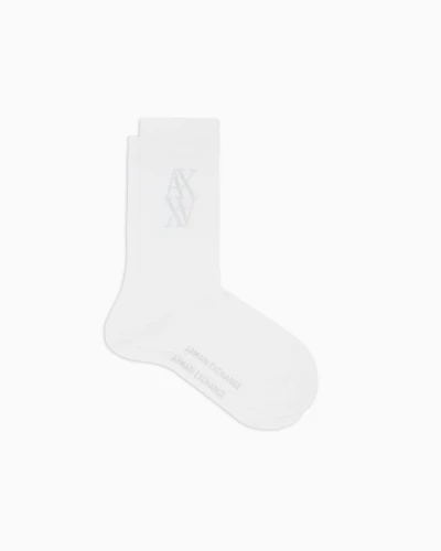 Socks with rhinestone logo
