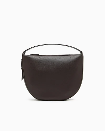 Armani Exchange - ASV Logo Hobo Shoulder Bag, Woman, Brown, Size: TU