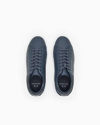 Armani Exchange - Leather sneakers, Man, Navy Blue, Size: