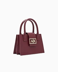 Armani Exchange - ASV Small Trapeze Handbag, Woman, Burgundy, Size: TU
