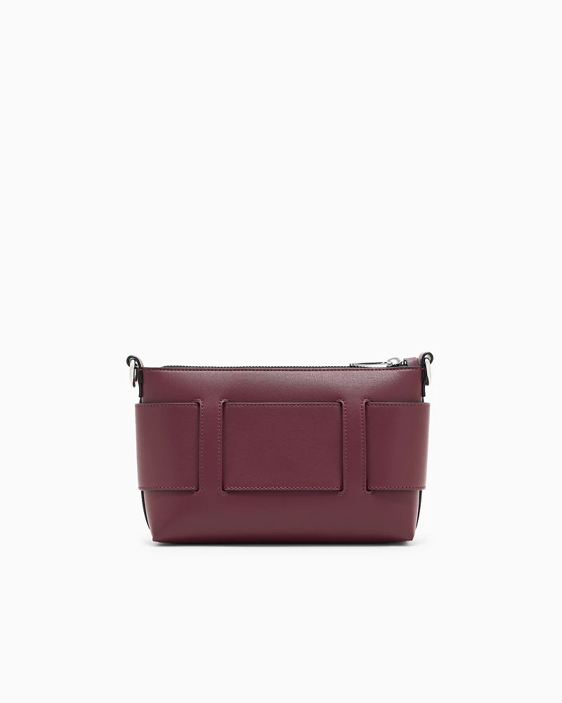 Color block shoulder bag with maxi logo