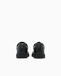 Armani Exchange - Leather sneakers with logo on the sole, Man, Black, Size: