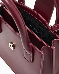 Armani Exchange - ASV Small Trapeze Handbag, Woman, Burgundy, Size: TU