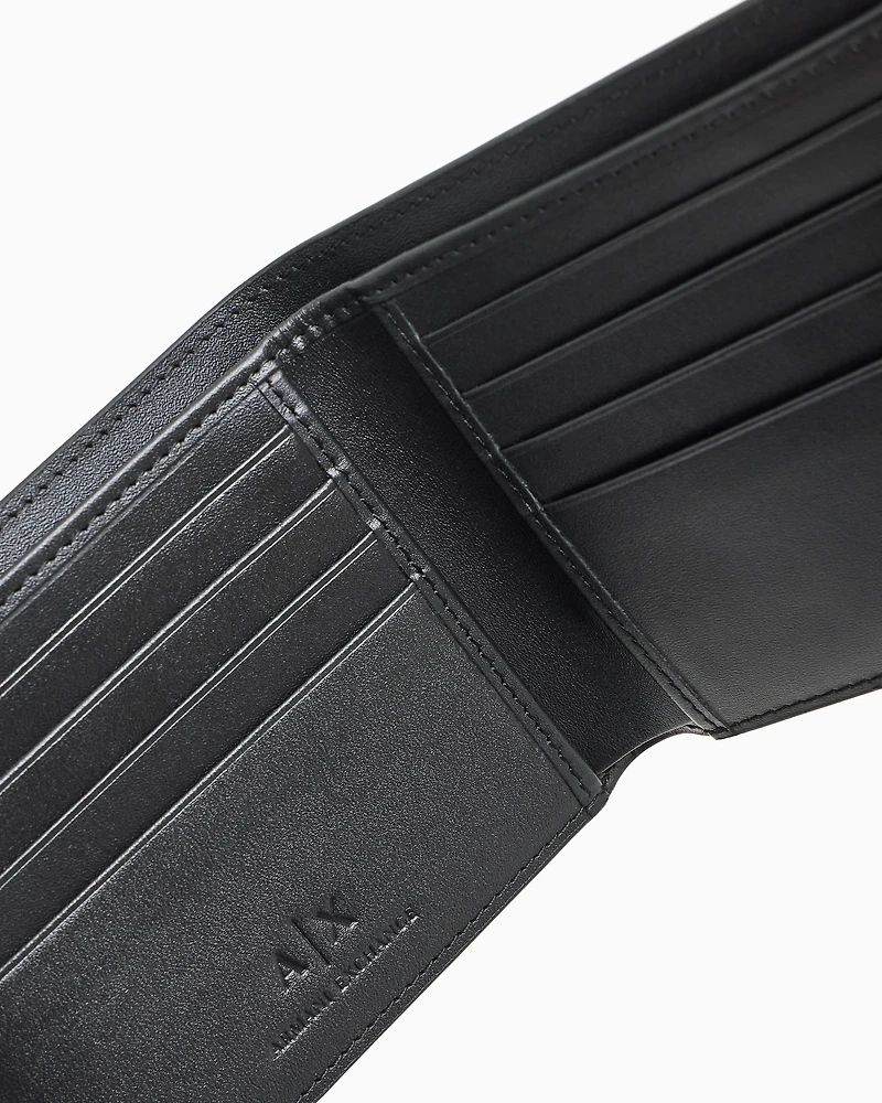 Armani Exchange - Leather Bifold Wallet, Man, Black, Size: TU