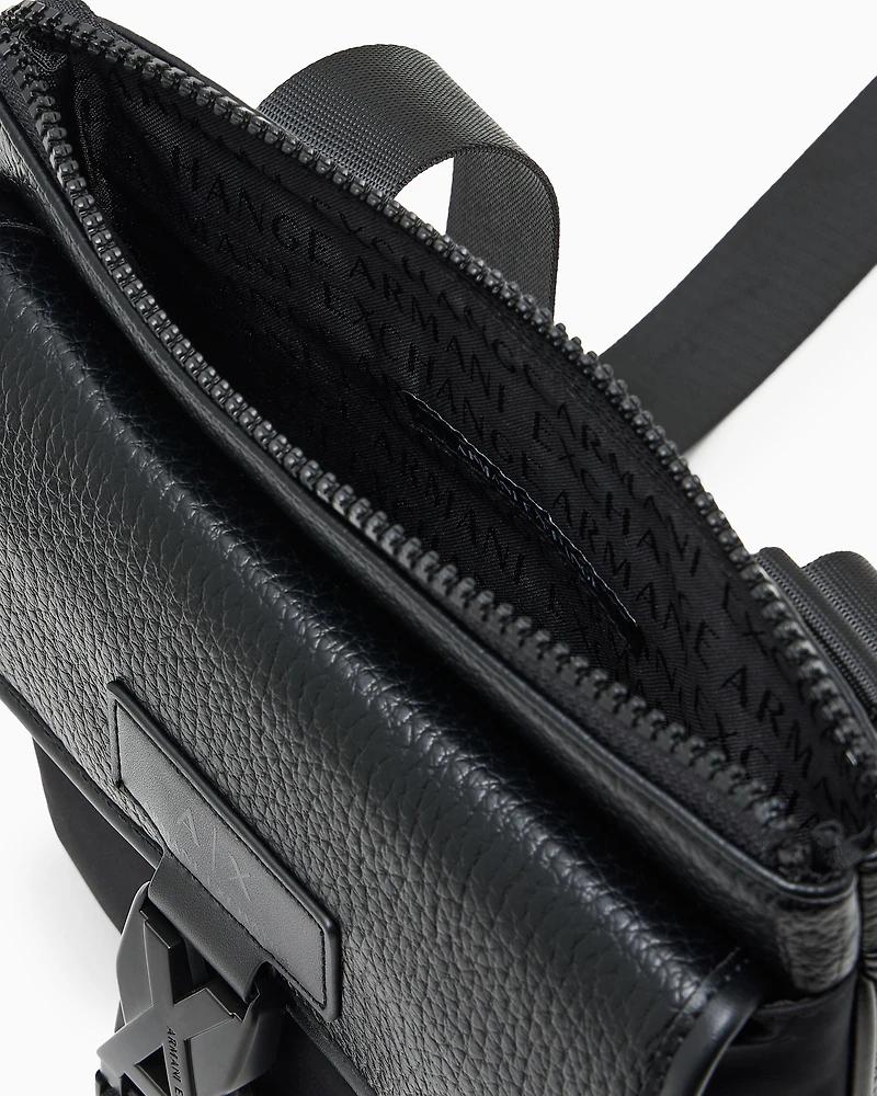 Armani Exchange -  Shoulder bag with logo, Man, Black, Size: TU