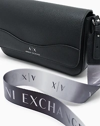 Armani Exchange - Allover logo shoulder bag, Woman, Black, Size: TU