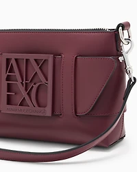  Color block shoulder bag with maxi logo