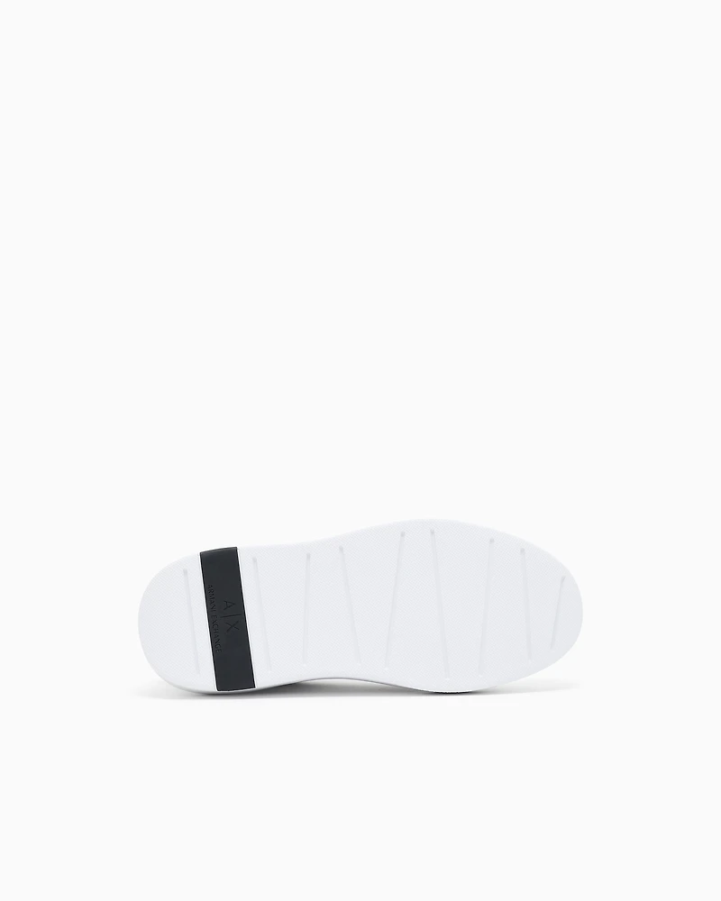 Armani Exchange - Leather sneakers, Man, White, Size: