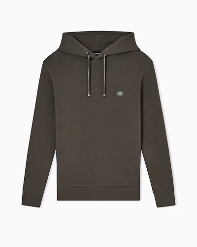 Emporio Armani - Hooded sweatshirt with micro logo patch, Man, Green, Size:
