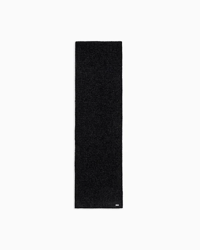 BLACK KNITTED SCARF