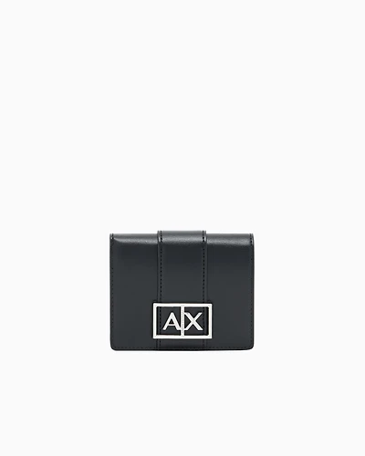 Armani Exchange - Small wallet with ASV logo, Woman, Black, Size: TU