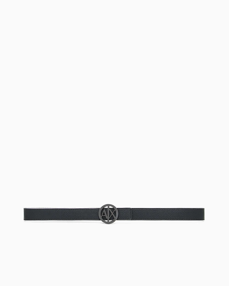 Armani Exchange - Logo buckle belt, Woman, Black, Size: