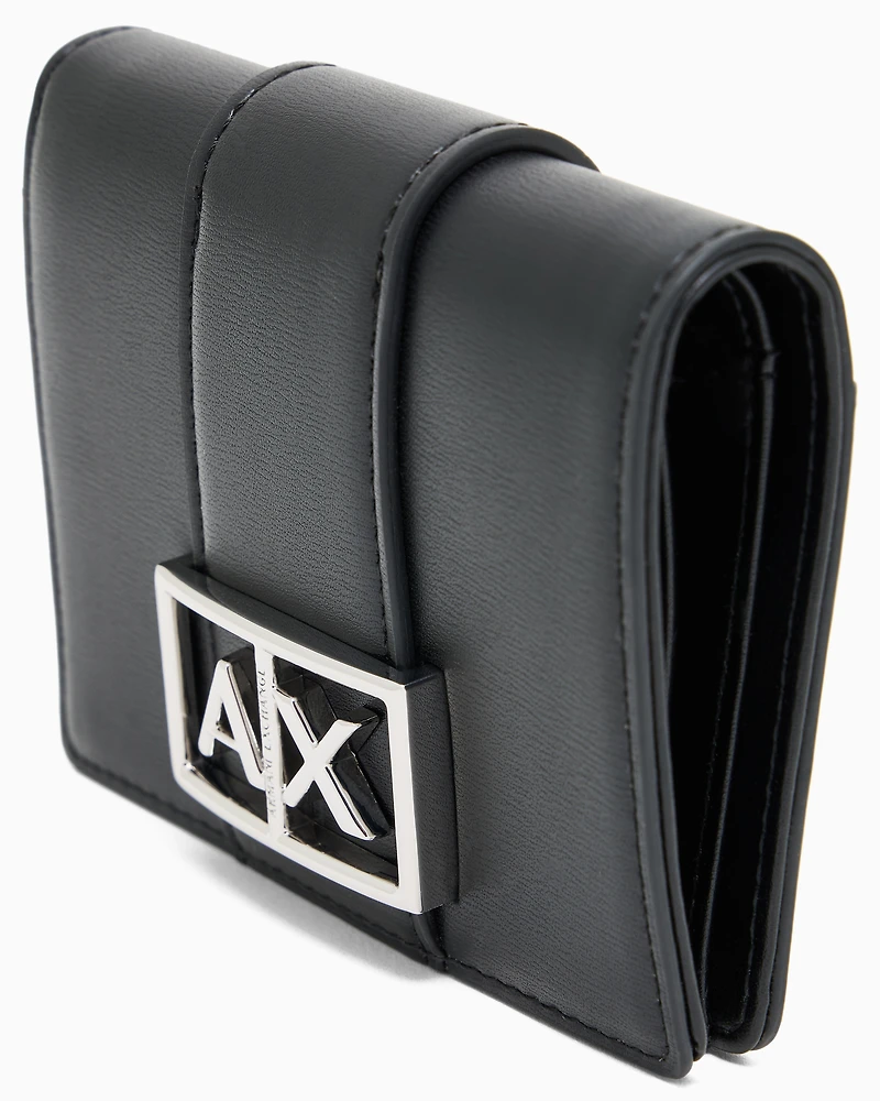 Armani Exchange - Small wallet with ASV logo, Woman, Black, Size: TU