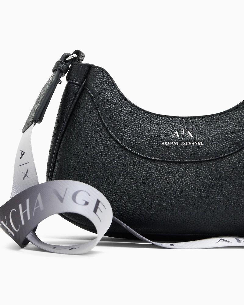Armani Exchange - Crossbody bag with logo, Woman, Black, Size: TU