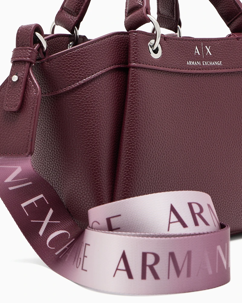 Armani Exchange - Small handbag with degradè shoulder strap, Woman, Burgundy, Size: TU