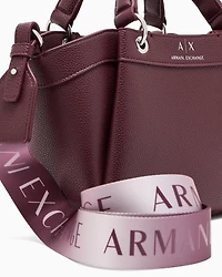 Armani Exchange - Small handbag with degradè shoulder strap, Woman, Burgundy, Size: TU