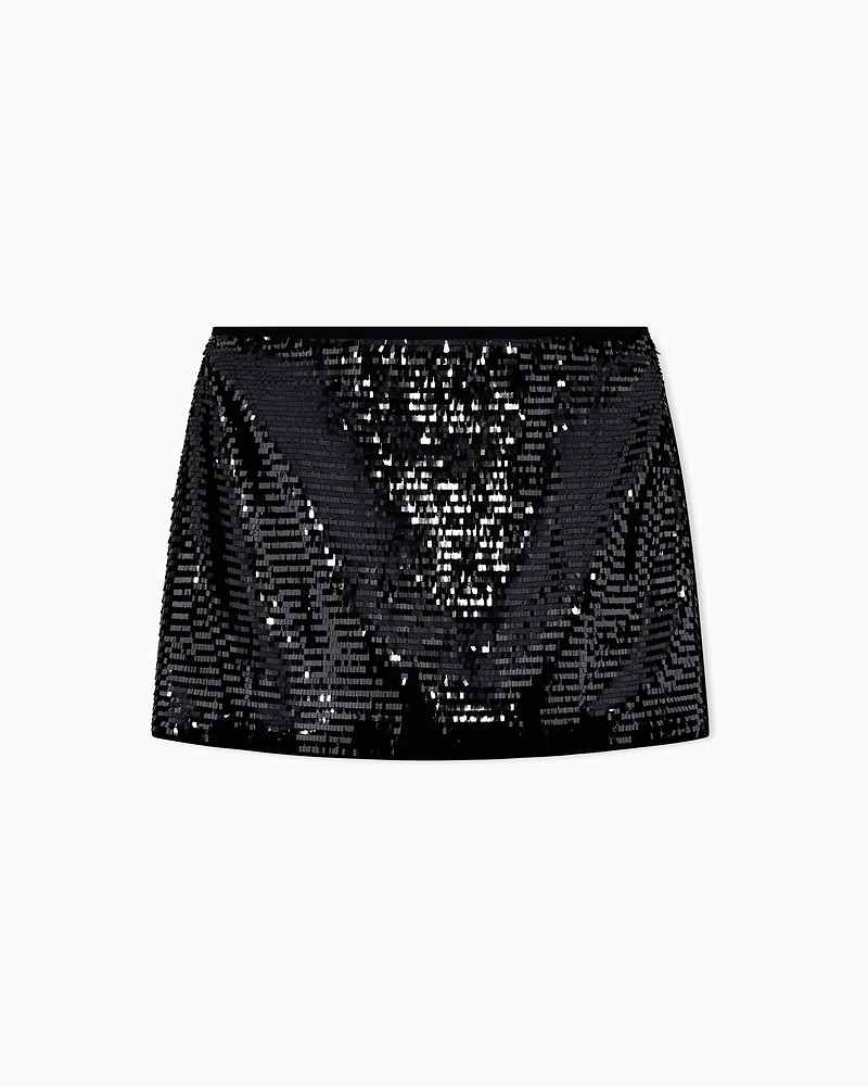 Armani Exchange - Short Skirts, Woman, Black, Size: