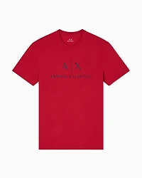 Armani Exchange - Slim fit jersey T-shirt with logo, Man, Red, Size: