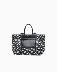 Armani Exchange - Diamond Graphic Tote Bag, Woman, Black, Size: TU