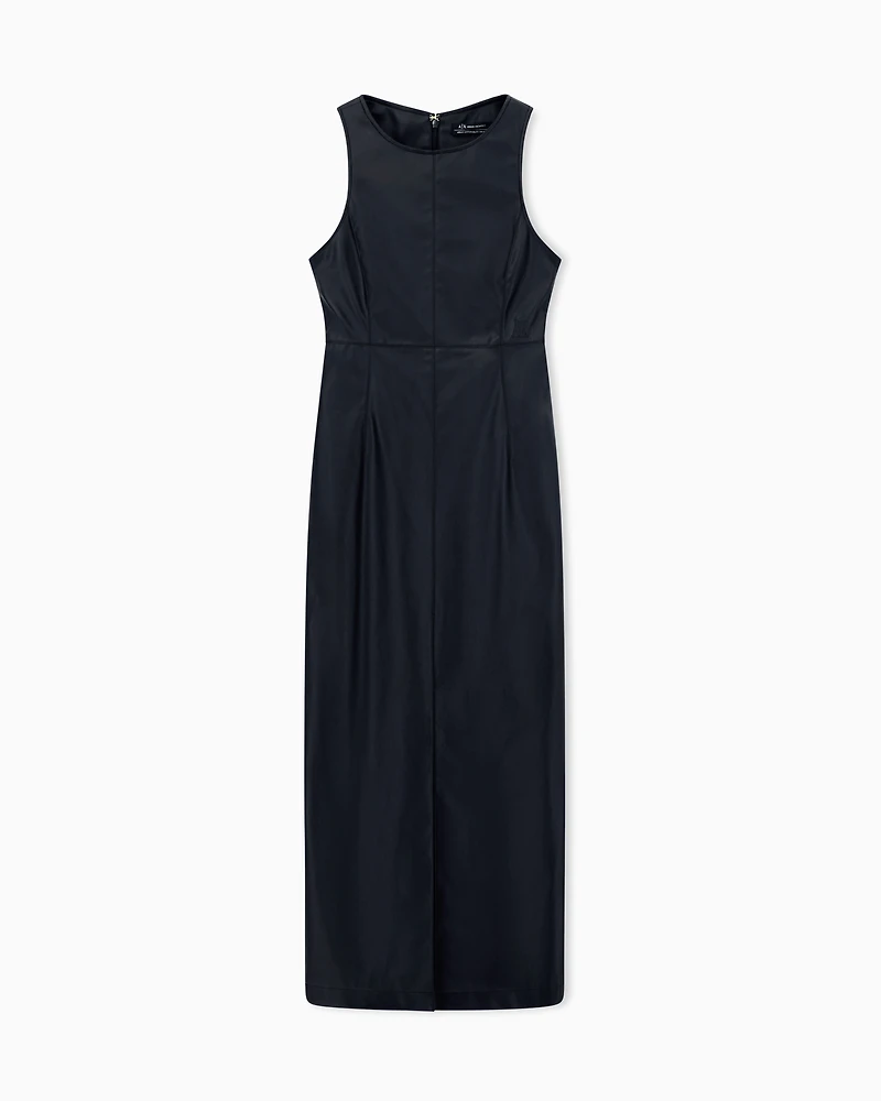 Longuette dress with slit