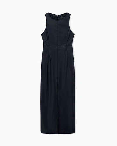 Armani Exchange - Longuette dress with slit, Woman, Black, Size: