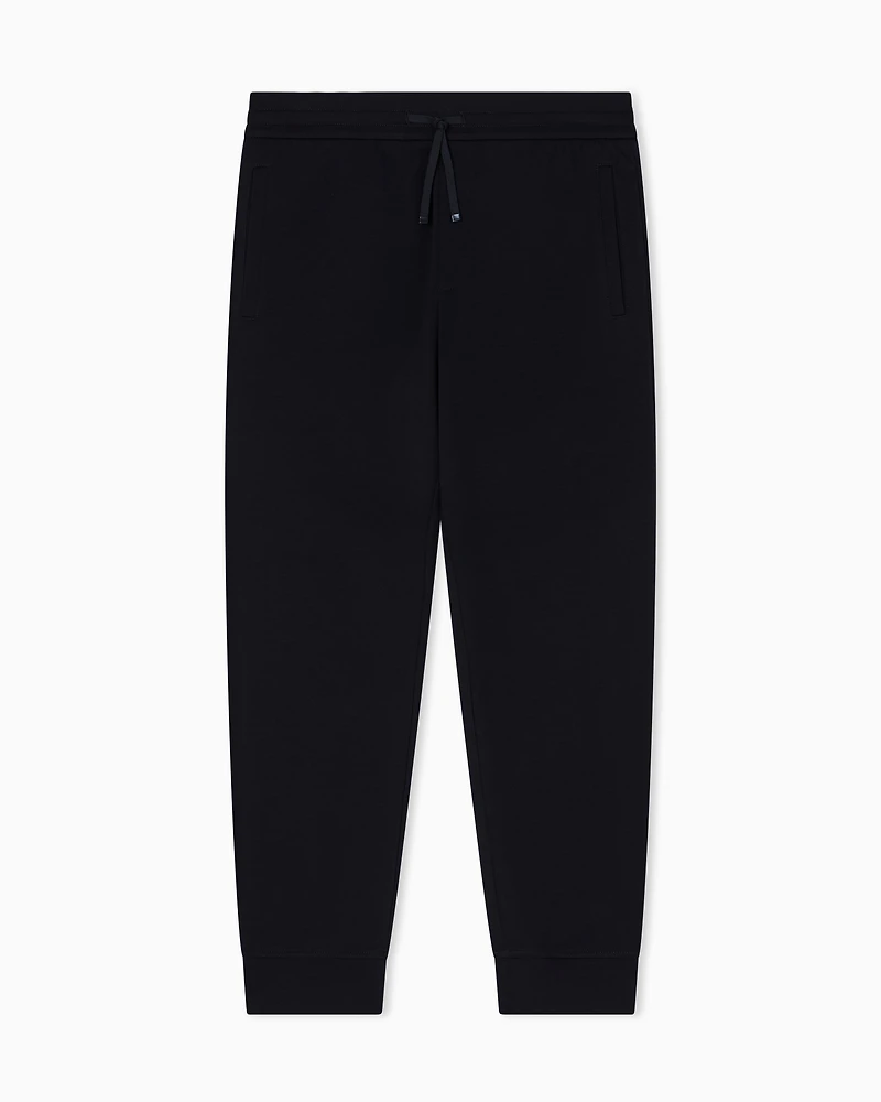 Armani Exchange - Cotton blend jogger pants, Man, Black, Size: