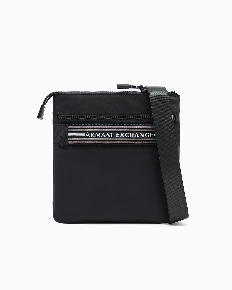 Armani Exchange - Shoulder bag with logo, Man, Black, Size: TU