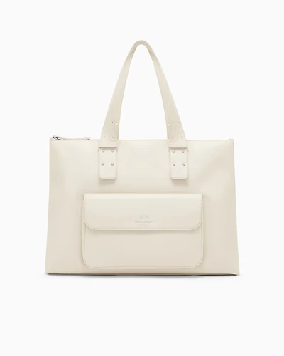 Handbag with external pocket