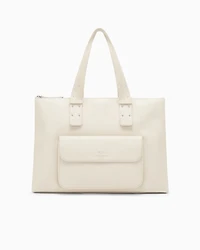 Handbag with external pocket