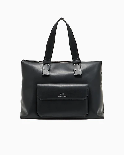 Armani Exchange - Handbag with external pocket, Woman, Black, Size: TU