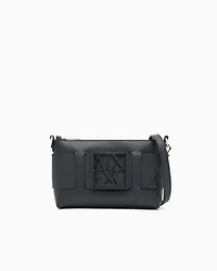Color block shoulder bag with maxi logo