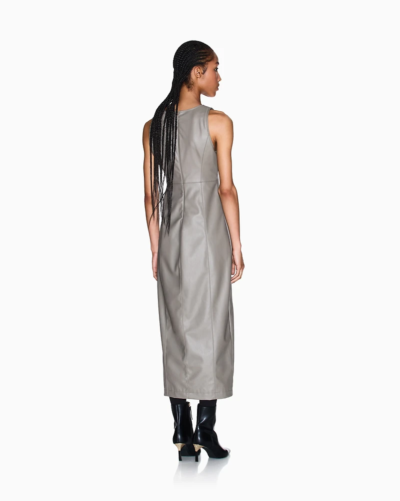 Longuette dress with slit