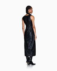 Longuette dress with slit