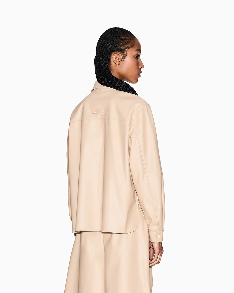 Faux leather shirt