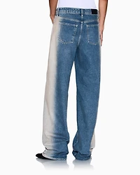 Armani Exchange - Low rise relaxed fit shaded jeans, Woman, Blue, Size: