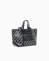 Armani Exchange - Diamond Graphic Tote Bag, Woman, Black, Size: TU