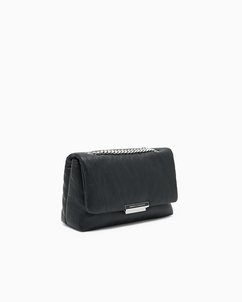 Armani Exchange - Shoulder bag with metal details, Woman, Black, Size: TU