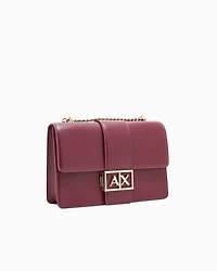 Armani Exchange - Shoulder bag with metal logo, Woman, Burgundy, Size: TU