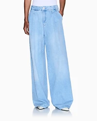 Armani Exchange - LIGHT BLUE DENIM TROUSER, Woman, Blue, Size: