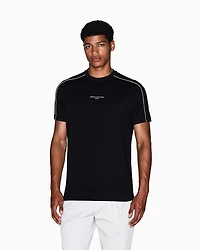 Armani Exchange - Regular fit T-shirt with contrasting piping, Man, Black, Size: