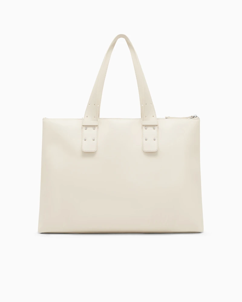 Handbag with external pocket